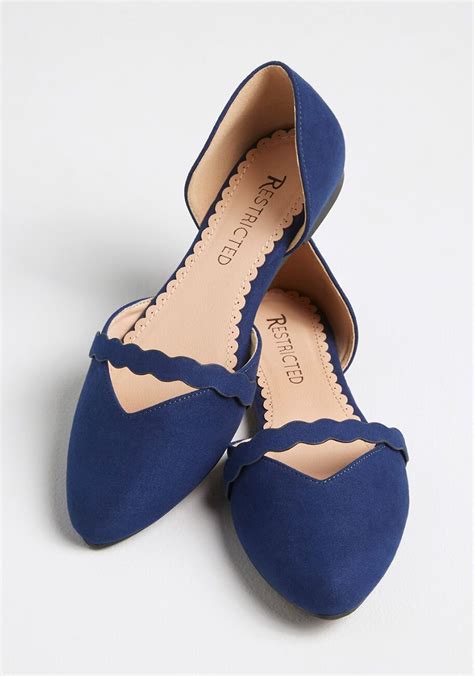 womens navy blue flats